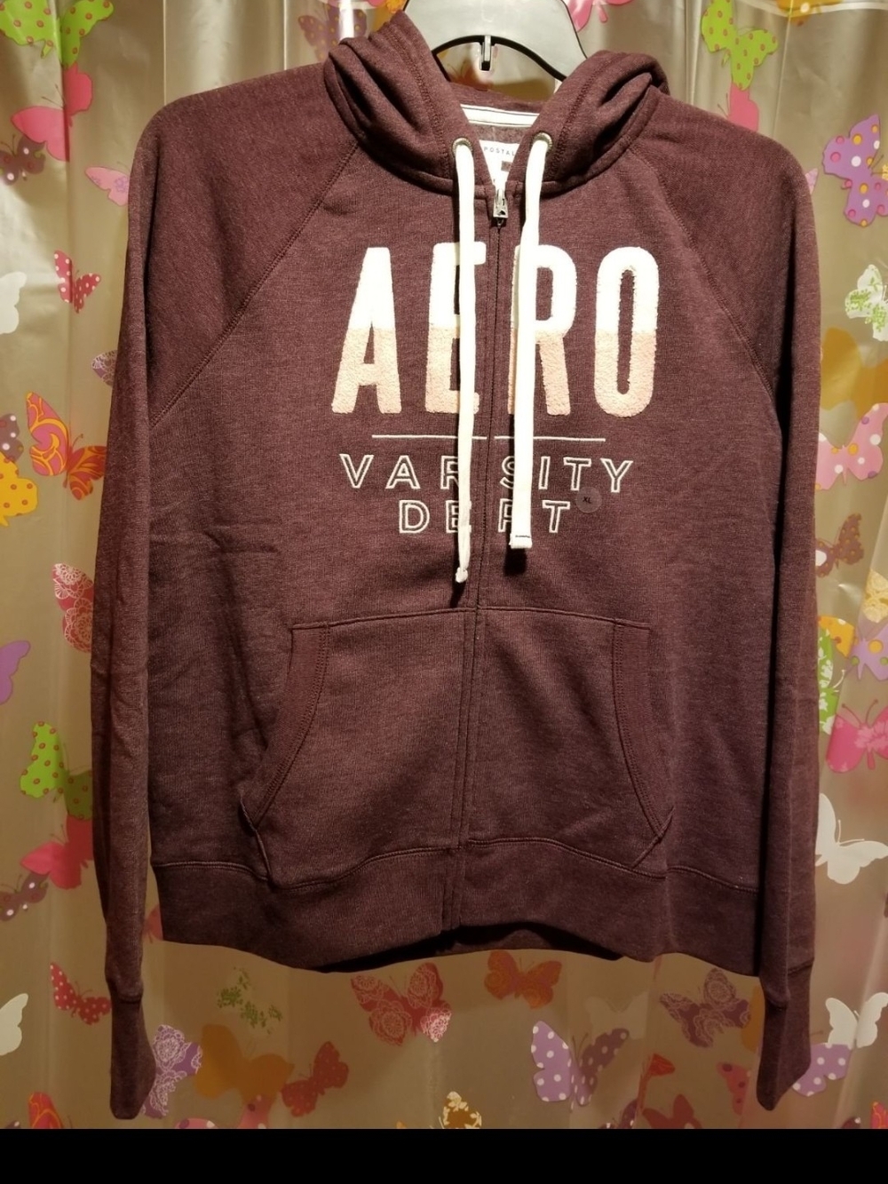 NEW SZ XL AEROPOSTALE ZIP UP HOODIE.
